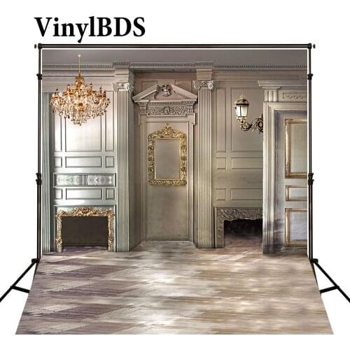 VinylBDS Vintage Indoor Wedding Photo Baby Children Backdrop Light White Photography Baby Backdrop Floor Cabinet For Photo Shoot