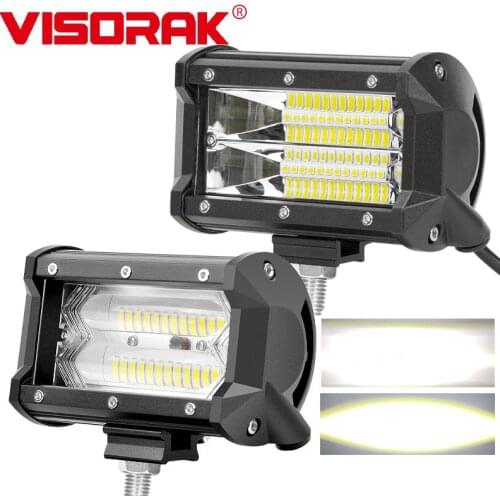 VISORAK 5" Inch 72W Flood Offroad LED Work Light Bar Truck 4x4 4WD ATV SUV UTV LED Work Light For Car 4x4 4WD ATV SUV UTV Truck