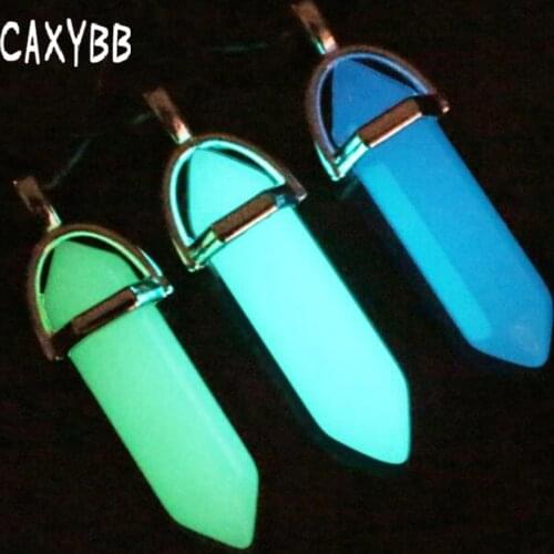 Caxybb Fluorescent Hexagonal Pendant Necklace Atlantis Necklace Kida Necklace Cosplay Glowing Necklace Glow In Dark