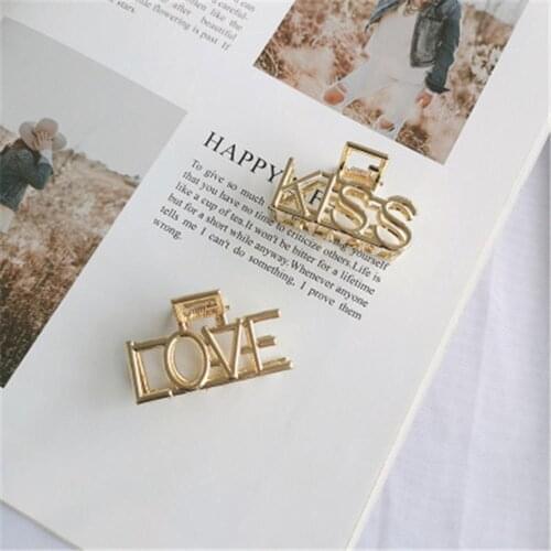 European And American Simple Alloy Trumpet Hair Clip Bath Grab Clip Ladies Explosion Models Fashion Hair Accessories Adult Hair