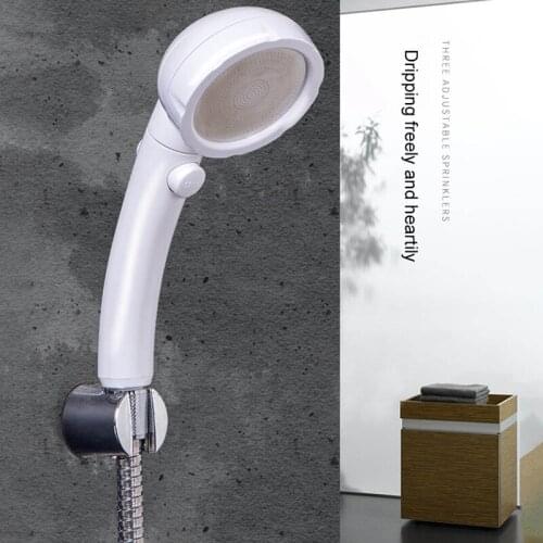 1pc 3 Modes Adjustable Shower Head High Pressure Handheld Shower Head Bathroom Sprinkler Nozzle with Switch for Bathroom Parts