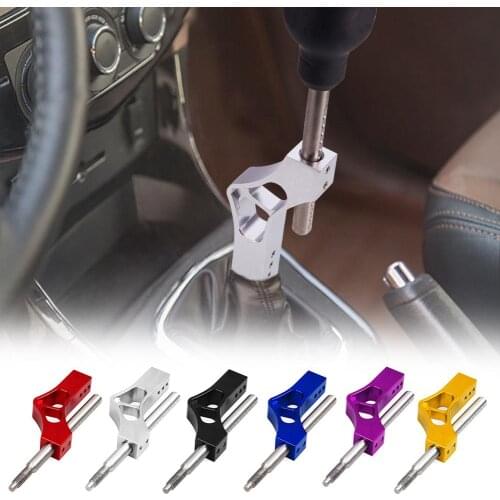 1 PCS Aluminum Adjustable Height Lever Car Gear Shift Knob Extender Short Shifter Extension Single Bend Car Shifter Extender