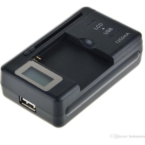 100pcs/lot Universal LCD Screen USB AC Phone Battery Li-ion Home Wall Dock Travel Charger