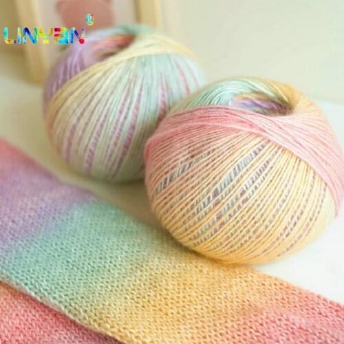 200g*1 pieces The scarf line cloth soft nap Circle down yarn for hand knitting sweater coat yarns Knitting Double Knitting t4