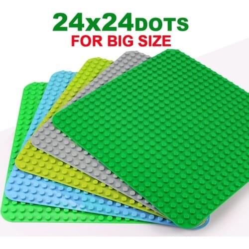 24x24 Dots For Duploes Big Bricks Base Plate 38*38cm Baseplate Big Size Building Blocks DIY Toys For Children