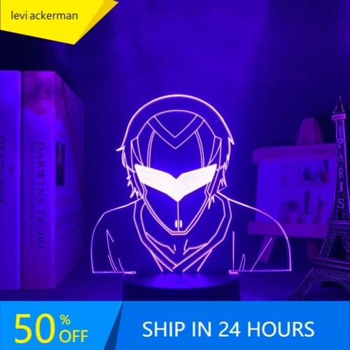 Anime Terror In Resonance Nine Figure Led Night Light for Kid Bedroom Decor Nightlight Brithday Gift Manga Table 3d Lamp Acrylic