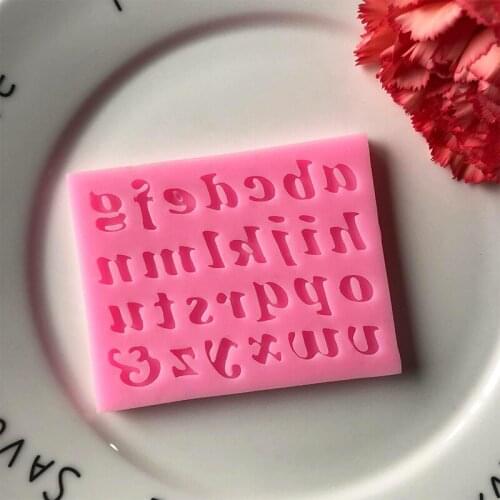Alphabet Moulds Mini Lowercase Letters Silicone Mold Fondant Sugarcraft Baking Cake Decorating Tools Kitchen Accesssories