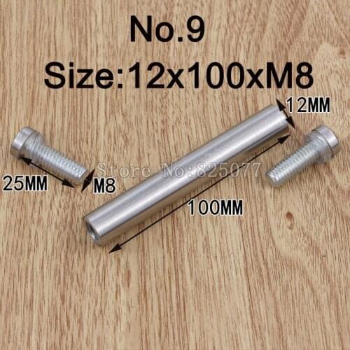 DHL Diameter 12x100mm 200PCS Stainless Steel Double Head Hollow Screw Acrylic Billboard Advertisement Fixing Screw KF1000
