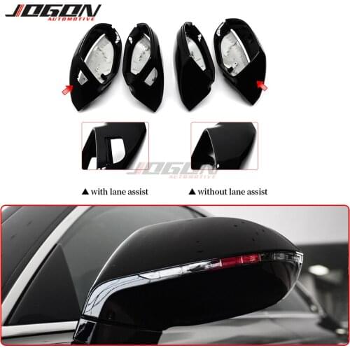 Glossy Black Rear View Side Wing Rearview Mirror Cover Trim For Audi A7 S7 RS7 4G8 2010 2011 2012-2017 Car Exterior Accessories