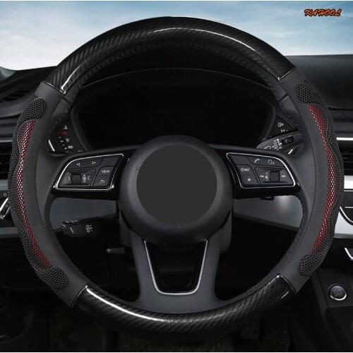 KAHOOL Microfiber Leather Car Steering Wheel Cover For Volkswagen VW Polo Golf 5 6 7 Passat B5 B6 Tiguan Caddy Touran