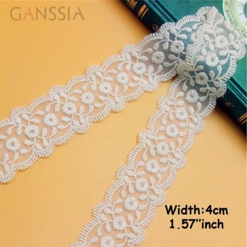 1yrd/lot Width:4.0cm Beautiful flower design embroidered mesh lace Garment lace trims trimmings DIY Sewing accessories(ss-524)