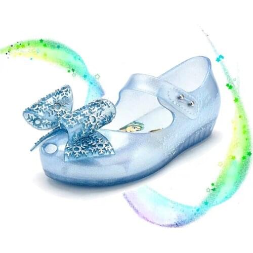 Mini Melissa Snow Princess Mermaid Princess Girl Sandals 2020 Jelly Shoes Sandals Kids Sandals Children Beach Shoes Toddler Shoe