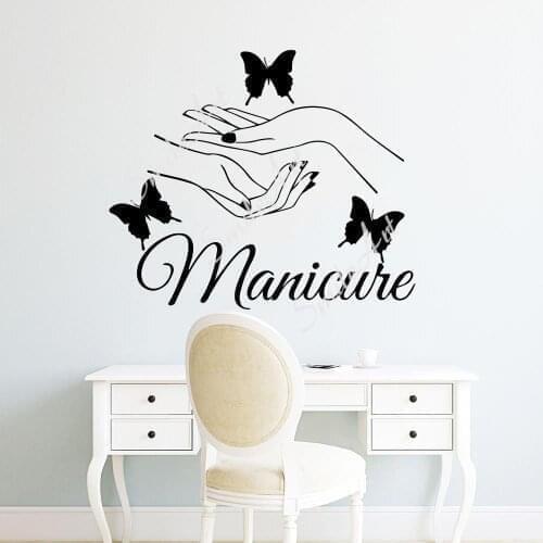 Cartoon Style Manicure Wall Stickers Animal Lover Home Decoration Accessories For Bedroom Decoration Art Decor Wallpaper