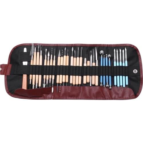 Arts Crafts Clay Sculpting Tools Set Modeling Carving Tool Kit Pottery & Ceramics Wooden Handle Modeling Clay Tools