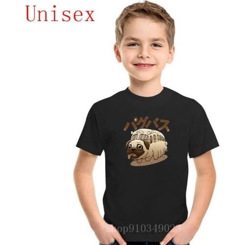 Latest popularity Pug bus manga anime pug dogs andriu neko bus printed childrens clothes Trendy pop boys clothes girls clothes