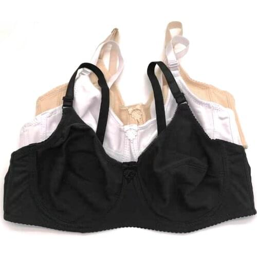 Solid Black White Beige bras for women push up Full Cup B C D DD E F Lounge Bra Sleep Underwear 46D 44D 42D 40D 38D 36D TOP C21