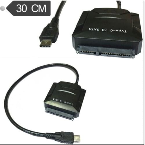 1pc USB 3.1 Tpye-c To SATA 2.5" 22 Pin Hard Disk Driver Convertor Adapter +Power DC3.5 Female Cable