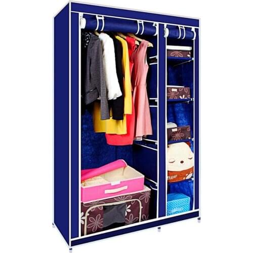 175CM Portable Fabric Wardrobe Closet Storage Cabinet Organizer Clothes Wardrobe Shoe Rack Shelves For Home Furnishing