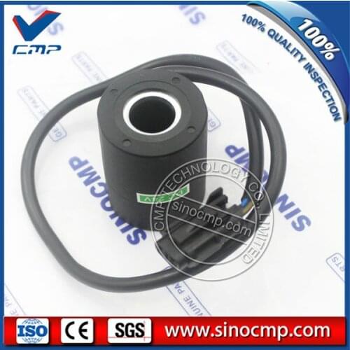 R210-5 24V round solenoid coil (diameter 16mm height 50mm) for Hyundai excavator