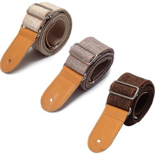 Adjustable Double-layer Linen Cotton Guitar Strap For Acoustic Electric Bass Guitar Musical Accessories Colors Optional
