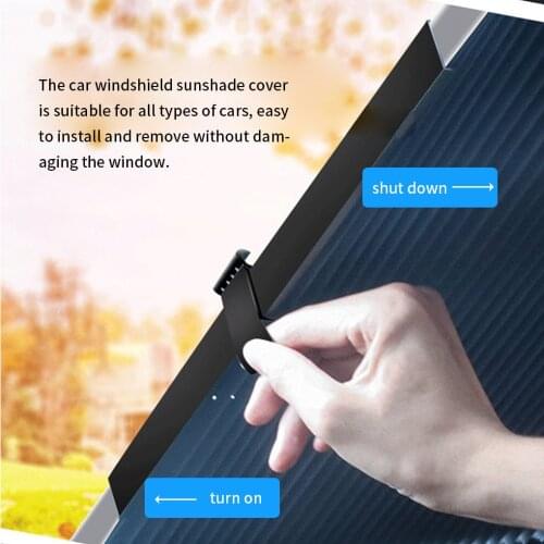 Car Windshield Sunshade Cover Automatic Retractable Sunblind Sun Protection for Car Front Window Windshield Sun Shade