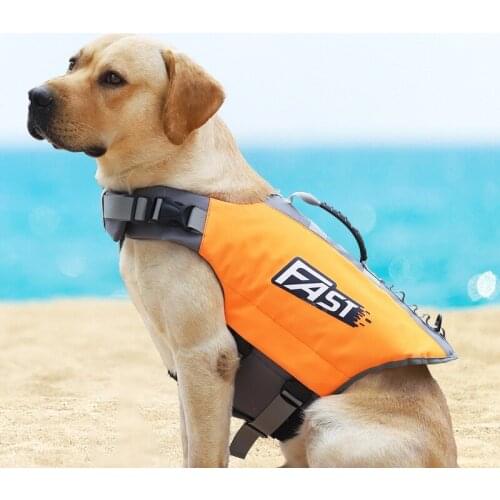 Pet Dog Life Jacket S-XL Reflective Printing Big Dog Drowning Prevention Life Jacket Labrador Retriever Swimsuit Vest Supplies