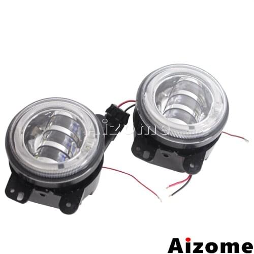2x 30W 4" LED Fog Light DRL Headlights For Jeep Wrangler 2-Door Unlimited 4-Door JK 07-2016 Dodge Journey Charger Magnum