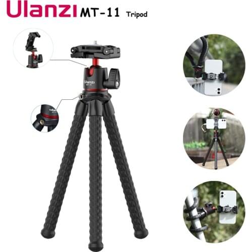 Ulanzi MT-11 Octopus Tripod Mini Vlog Phone Holder With 1/4'' Screw Hole 360° PTZ for Camera iPhone Android Phone DSLR