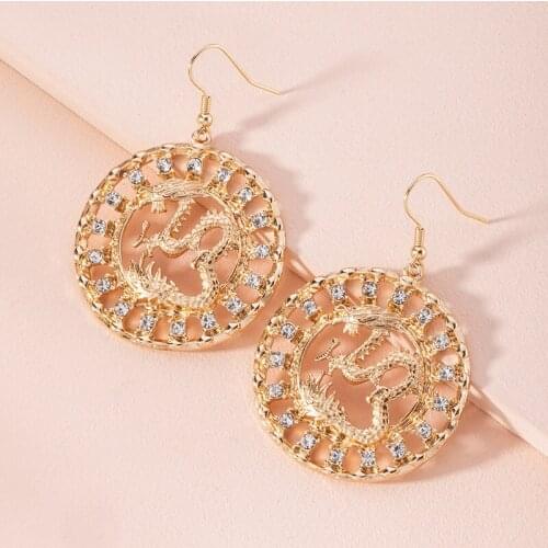 10 pair /lot fashion jewelry metal aesthetic dragon earrings for women