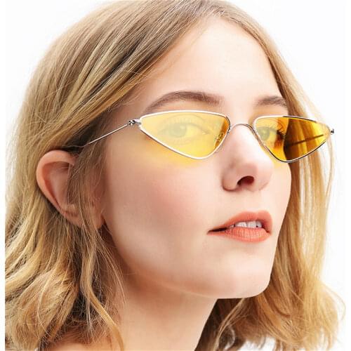 2019 Cat Brand Design Vintage Sunglasses Women Luxury Eye Sun Glasses Shades For Women Sunglasses Steampunk Triangle Goggles