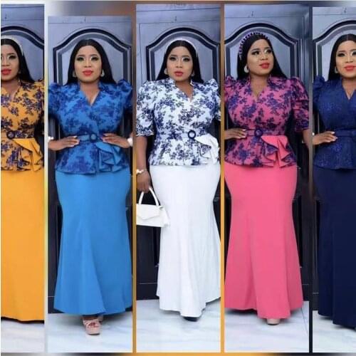 HGTE 2XL-6XL large size womens African mother Christmas dress Fake two-piece print Christmas party carnival night long dress