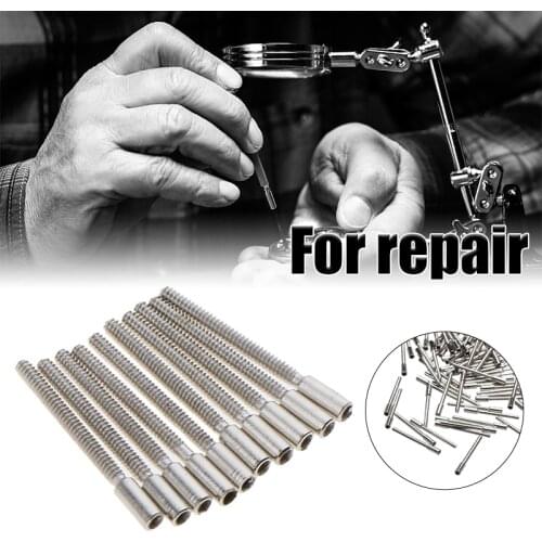 100 Pcs 0.9mm Stainless Steel Extension for Winding Stem Swiss Non-extension for Stems Watches Repair Broken/Extended Crown Rods
