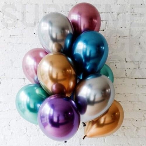 100pcs 50pcs 10inch Pearl Chrome Metallic Latex Air Helium Balloons Golden Balloon Arch Wedding Supplies Party Decoration Globos