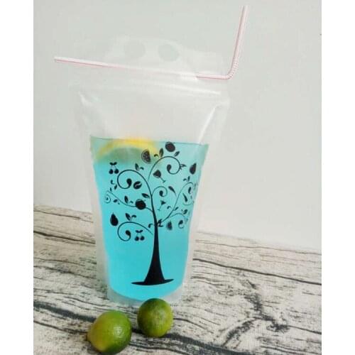 450ml 1000pcs Transparent Self-sealed Plastic Beverage Bag DIY Drinkware Drinking Bag Fruit Juice Food Storage Bag lin2851