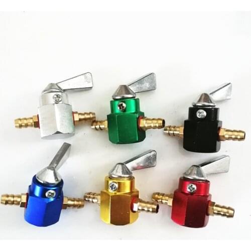 6PCS 1/4" 6mm Gas Petrol Fuel Tank Tap Inline Petcock Valve Switch Pet Cock For ATV Pit Dirt Motor Bike Motorcycle Motocross
