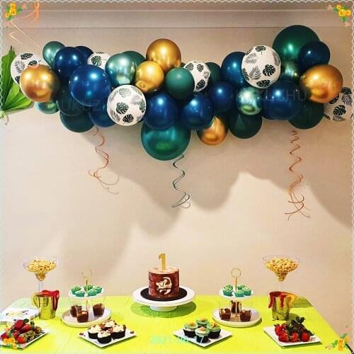 87Pc White Leaf Green Balloons Garland Arch Kit Retro Green Chorme Gold Latex Globos Birthday Valentine Wedding Party Decor 2021