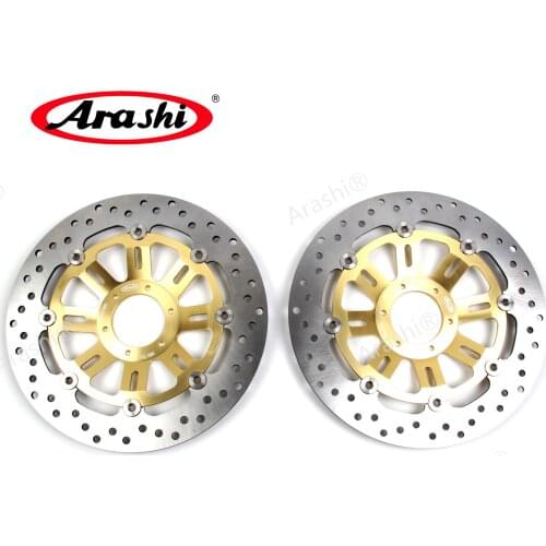 Arashi 1 Pair For HONDA CB 400 SUPER FOUR 2005 CNC Floating Front Brake Disc Rotors Motorcycle Black 05 CB400 CB400SF CB1