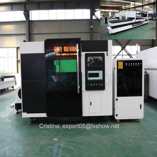Auto positioning metal plate and tube laser cutting machine exchange table fiber laser cutter