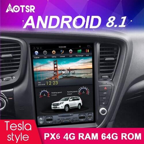Tesla style Android 8.14+64GB Car GPS Navi car DVD Player For KIA Optima KIA K5 2010-2013 car stereo unit auto multimedia Satnav