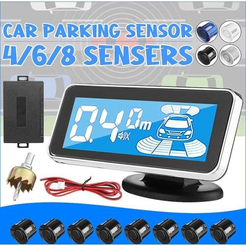 Auto Parktronic LED Digital Parking 4/6/8 Sensor Reverse Backup Car Parking Reversing Radar Monitor Detector System Backlight