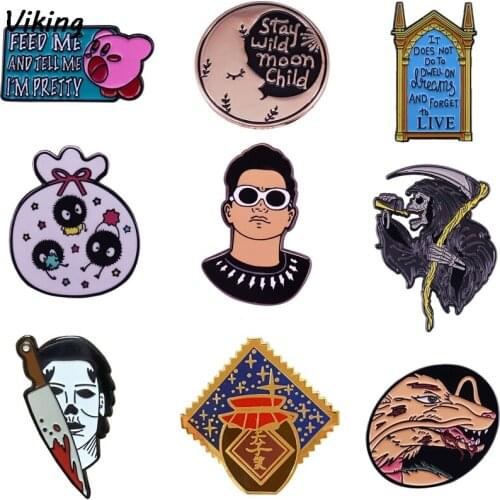 20pcs/lot G1628 Anime Brooches Cartoon Funny Enamel Pin For Women Men Backpack Pins Personality Metal brooch Gift