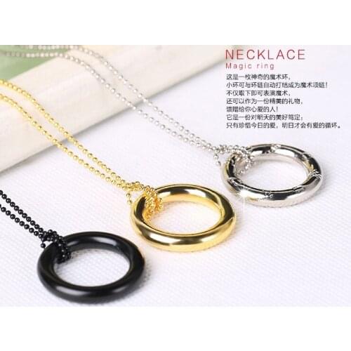 Children Puzzle Toy Micromagic Prop Ring Through Chain Magic Circle Tie The Nuptial Knot Stage Props Unisex Beginner Close-up