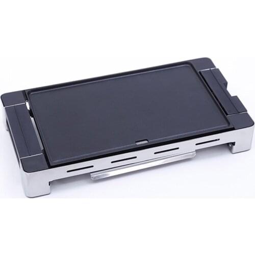 Household Electric Barbecue Machine Grill Multi-function Non-slip BBQ Tray Electric Oven Smokeless Barbecue Flat Pan HANS-G42B