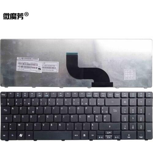 French laptop Keyboard for Acer 7750 7750G 7750Z 7235 7235G 7250 7250G 7251 7331 7336 FR Black