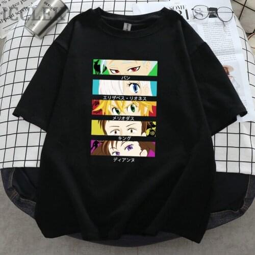 Nanatsu No Taizai Meliodas Tshirt Women Men Short Sleeve Streetwear TShirt Anime Manga Seven Deadly Sins T-shirt Cotton Tee Tops