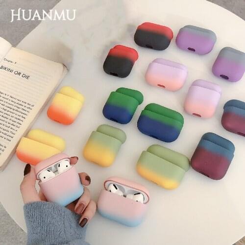 Gradient Color Suitable for Airpods Pro Protective Cover Hard Shell Bluetooth Headset Case Protective Shell for Apple Headsets
