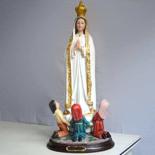 CATHOLIC CHURCH OF SAINT FATIMA THE VIRGIN ART 40 CM HIGH FINE RESIN DECORATION GODDESS A FEMALE DEITY THE VIRGIN MARY MADONNA