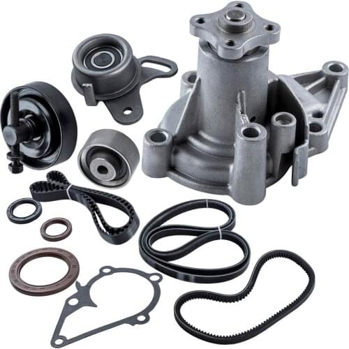 Timing Belt Kit Water Pump V-Belt Belt Tensioner for Kia Rio Rio5 1.6L DOHC L4 16V 2006-2011 97713-1C200