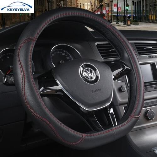 D Shape Leather Car Steering Wheel Cover Case for Kia Sportage Optima K5 For Qashqai J11 X-trail T32 2015 2016 2017 2018