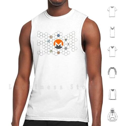 Monero tank tops vest sleeveless Crypto Cryptocurrency Bitcoin Bitcoin Cash Tangle Iota Blockchain Nem Neo Xrp